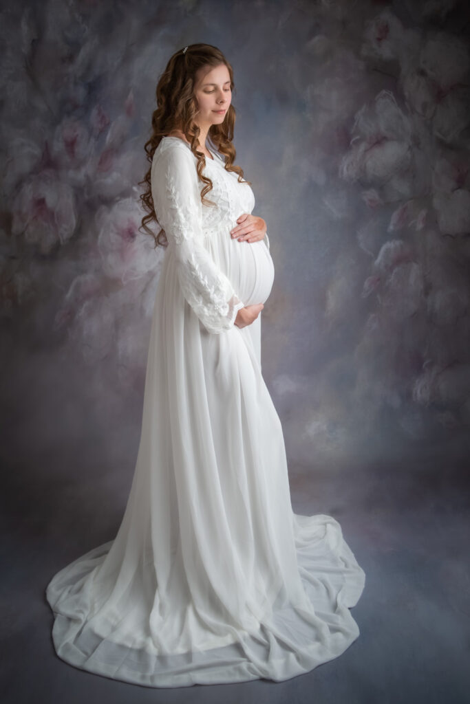 pregnancy photo white dress for maternity