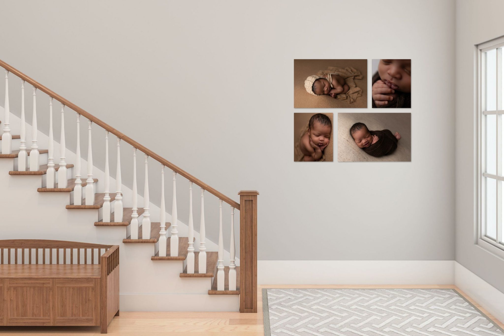 wall collage canvas of newborn baby